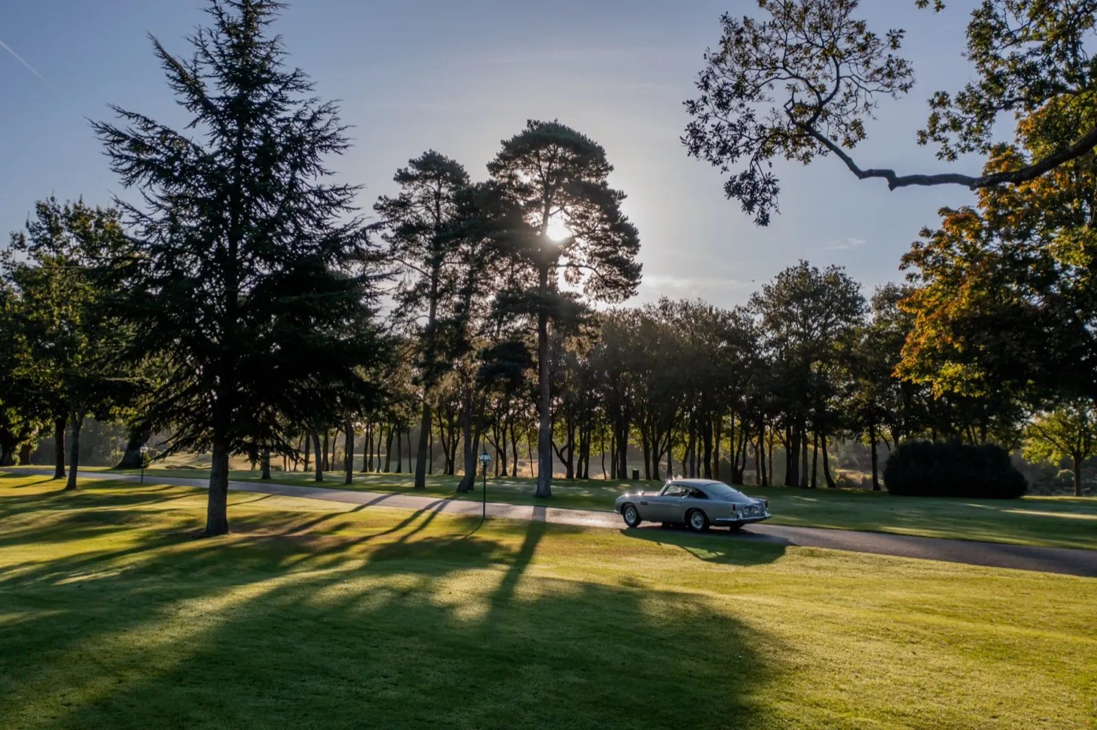 Aston Martin DB5 on the Stoke Park estate