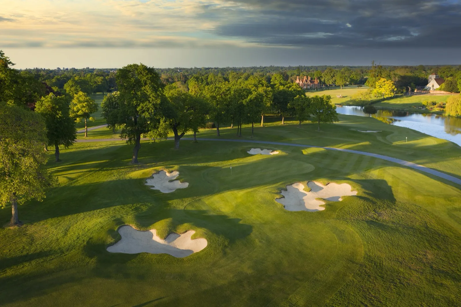 Championship bunkers at Stoke Park, Harry Colt design